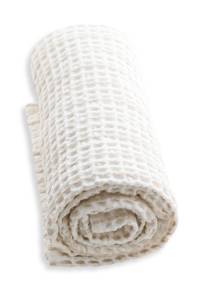Badetuch Big Waffle Towel and Blanket Weiß - Textil - 100 x 1 x 150 cm