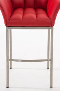 Barhocker Damaso Rot - Silber