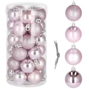 Weihnachtskugeln 30 Stück Pink - Kunststoff - 3 x 3 x 3 cm