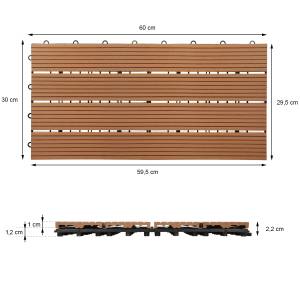 Terrassenfliesen 60x30cm 1m² Hellbraun Braun