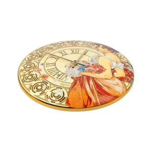 Wanduhr Alphonse Mucha  Sommer 1900 Porzellan - 31 x 5 x 31 cm