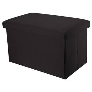 Sitzbank Sitzhocker Sitzwürfel Fußhocker Schwarz - Textil - 49 x 30 x 30 cm