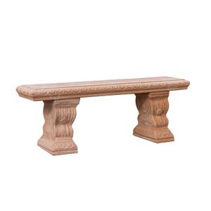 Gartenbank TUSCAN TERRACOTTA Braun - Keramik - Stein - 28 x 42 x 116 cm