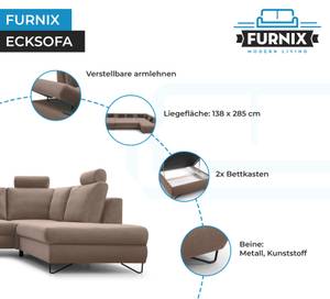 Ecksofa LOFFI III Hellbraun