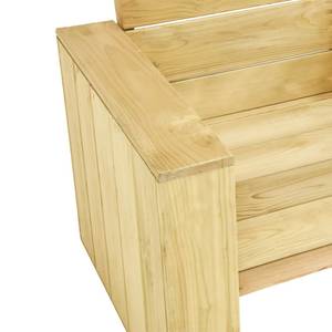 Garten-Sofagarnitur Braun - Massivholz - Holzart/Dekor - 75 x 31 x 75 cm