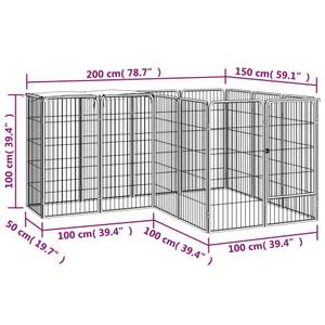 Hundelaufstall 3015783 150 x 200 cm