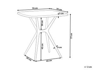 Table de jardin SERSALE Blanc - Matière plastique - 70 x 77 x 70 cm