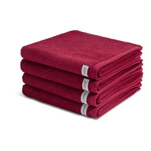 Selection set de serviettes set de 4 Rouge