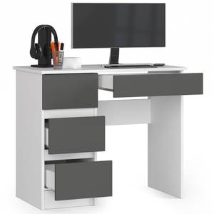 Bureau d'ordinateur A-7 gauche CLP Gris - Blanc