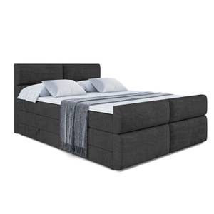 Boxspringbett BOXI3-Z KING Schwarz - Breite: 200 cm