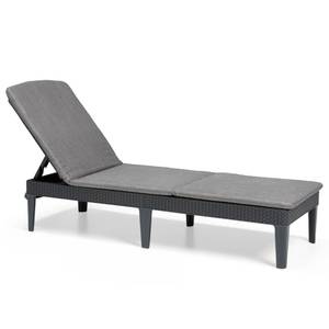 Chaise longue 432693 Gris - Matière plastique - 58 x 29 x 187 cm