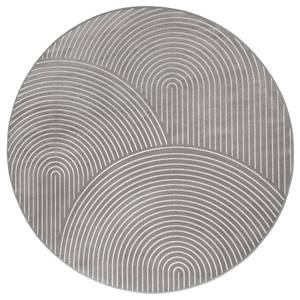 Teppich ILLUSION Grau - Weiß - Textil - 160 x 1 x 160 cm