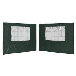 Paroi de tente (lot de 2) 296174 Vert - Matière plastique - 1 x 195 x 300 cm