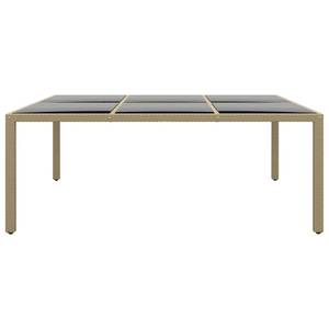 Table de jardin Beige - Métal - Polyrotin - 200 x 75 x 200 cm