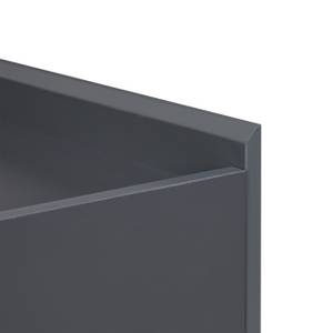 Dunkelgrauer Nachttisch mit Holzbeinen Braun - Grau - Holzwerkstoff - 43 x 49 x 38 cm