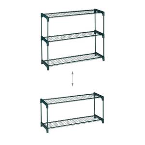 Pflanzenregal 5 Ablagen Grün - Metall - Kunststoff - 91 x 139 x 29 cm