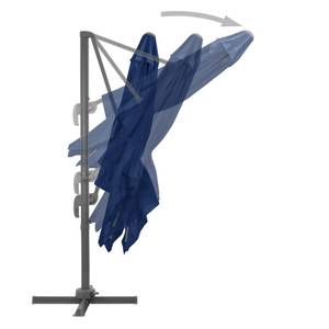 Ampelschirm mit Alu-Mast Blau - 300 x 258 cm