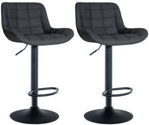 Tabouret de bar Tover Lot de 2 Noir