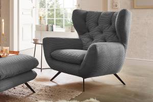 Fauteuil CHARME Cord Gris