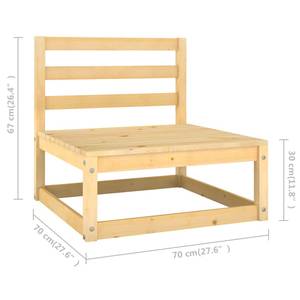 Garten-Lounge-Set (6-teilig) 3009930-1 Grau - Holz