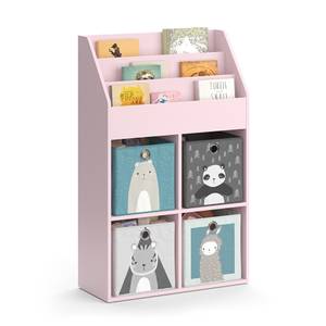 Bücherregalset Luigi 4 Faltboxen Pink - Holzwerkstoff - 72 x 114 x 31 cm