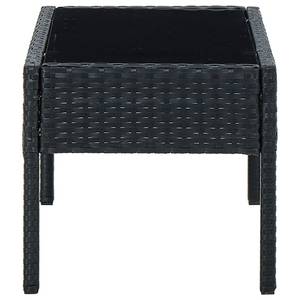 Tables de jardin Plastique Noir Noir - Métal - Polyrotin - 40 x 37 x 75 cm