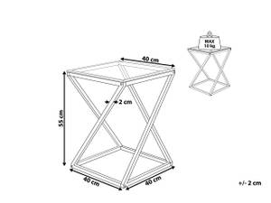 Table d'appoint BEVERLY Doré - Translucide