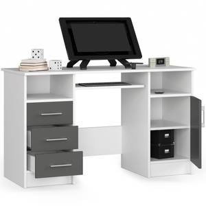 Bureau d'ordinateur ANA CLP Gris - Blanc