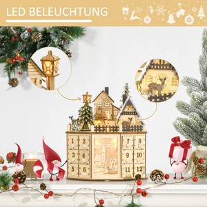 Weihnachts-Adventskalender 830-414 Braun - Holzwerkstoff - 20 x 29 x 25 cm