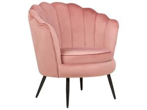 Fauteuil coin lecture LOVIKKA Noir - Rose foncé