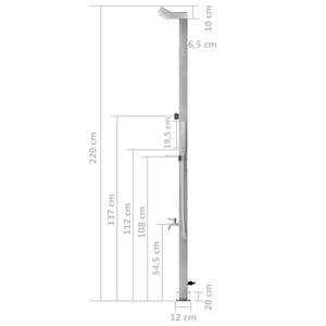 Gartendusche 315939 Silber - Metall - 12 x 220 x 20 cm