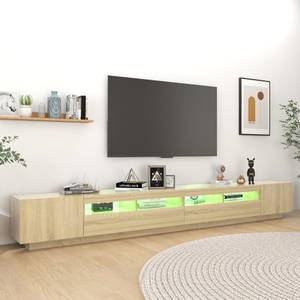 TV-Schrank mit LED-Leuchten D424 Eiche Sonoma Dekor