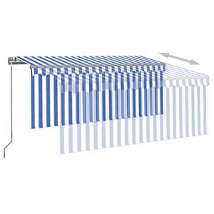 Auvent rétractable 3014353-2 Bleu - Blanc - 350 x 250 cm