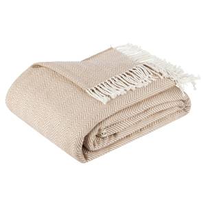 Kuscheldecke Pique Beige - Naturfaser - 200 x 1 x 150 cm