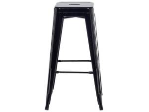 Tabouret de bar CABRILLO Noir - 42 x 76 x 42 cm