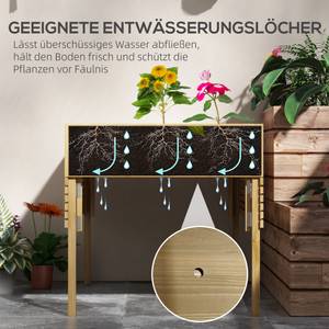 Hochbeet 84H-045V00ND Braun - Massivholz - 92 x 89 x 122 cm