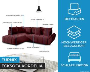 Ecksofa Kordelia Bordeaux