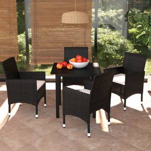 Essgruppe (5-teilig) 3012261-2 Schwarz - Weiß - 80 x 80 cm - Anzahl Teile im Set: 5