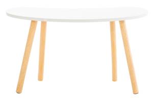 Table basse Asta Blanc - Bois manufacturé - 76 x 42 x 36 cm