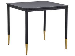 Table de salle à manger SHALFORD Noir - Doré - Bois manufacturé - 80 x 75 x 80 cm