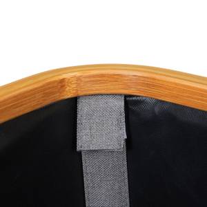 Lot de 2 boîtes de rangement en tissu Noir - Marron - Gris - Bambou - Matière plastique - Textile - 46 x 23 x 36 cm