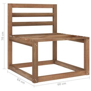 Garten-Lounge-Set Braun - Massivholz - Holzart/Dekor - 60 x 37 x 60 cm