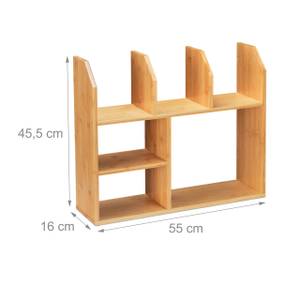 Étagère bambou 6 compartiments Marron - Bambou - 55 x 46 x 16 cm