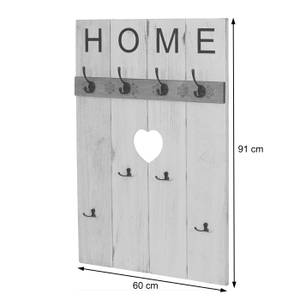 Wandgarderobe C89 Home Shabby-Look Cremeweiß