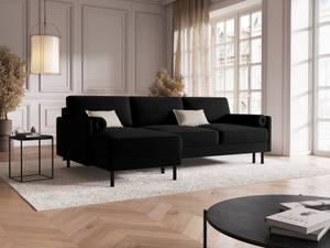 Schlaf-Ecksofa + Box SCOTT 5 Sitzplätze Schwarz