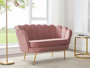 Ensemble canapé fauteuil  DANDELION Rose foncé