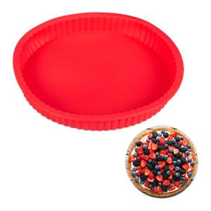 Obstkuchenform aus Silikon Rot - Kunststoff - 25 x 3 x 25 cm