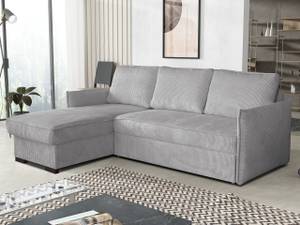 Ecksofa Megan Cord Grau