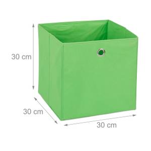 Lot de 4 bacs de rangement Vert - Argenté