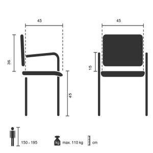 Vierfußstuhl SOMOS V Schwarz - Kunstleder - 57 x 81 x 55 cm